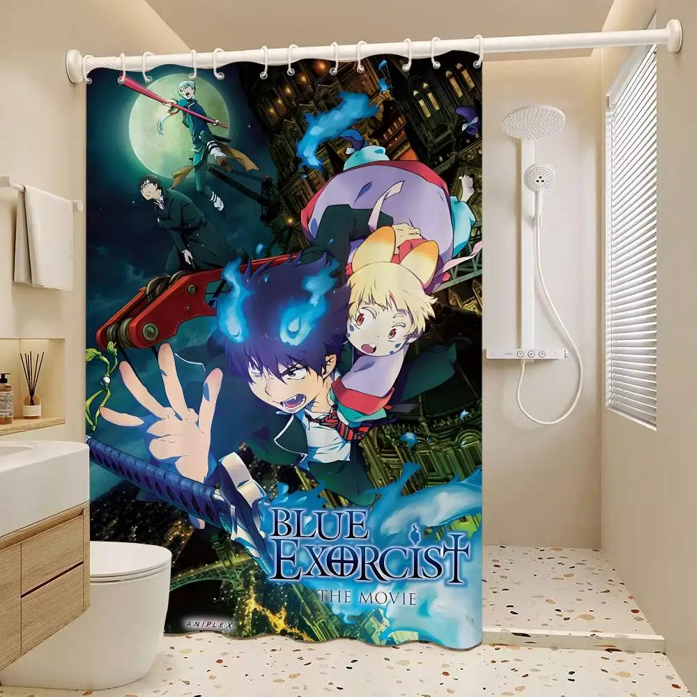 Must Try Blue Exorcist Bathroom Shower Curtain
