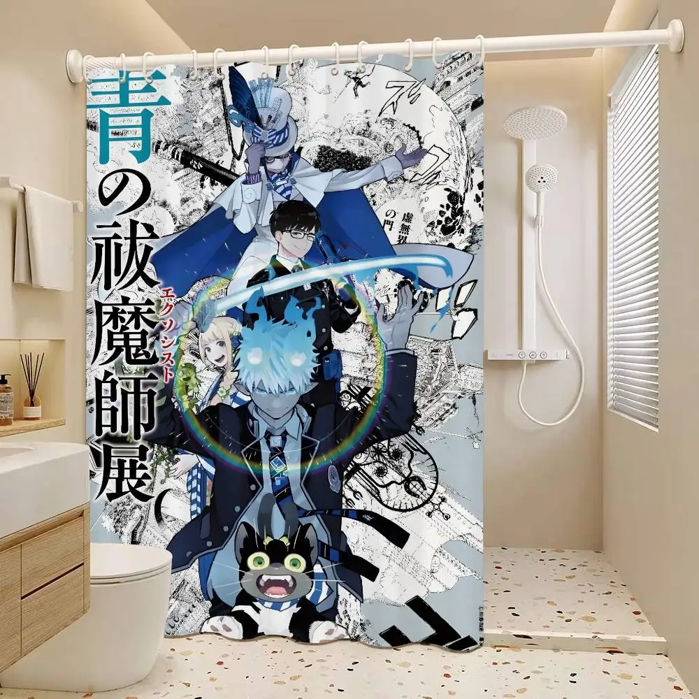 Must Have Blue Exorcist Bathroom Shower Curtain