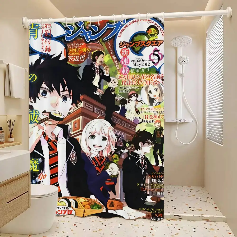 All Character Blue Exorcist Bathroom Shower Curtain