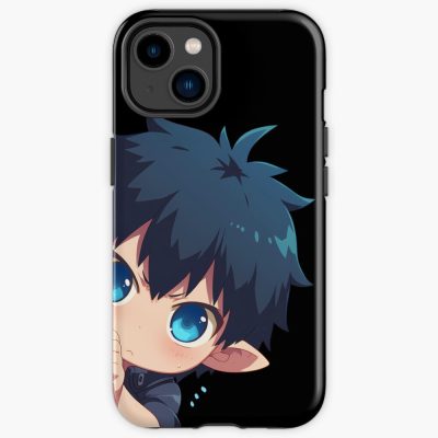 Okumura Chibi Shy Rin Fiery Peek Blue Exorcist Anime Iphone Case