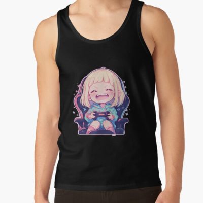 Shiemi Moriyama Joyful Gaming Smile Blue Exorcist Anime Tank Top