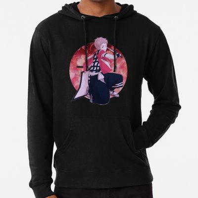 The Little Boy Pink Hair Exorcist Anime Blue Circle Design Hoodie