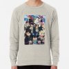 ssrcolightweight sweatshirtmensoatmeal heatherfrontsquare productx1000 bgf8f8f8 36 - Blue Exorcist Merch