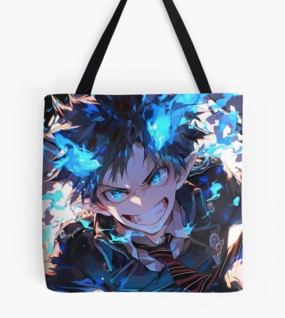 Rin Okumura Blue Exorcist Anime Blue Flame Action Supernatural Tote Bag