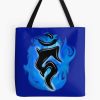 A Blue Flaming Exorcist Tote Bag