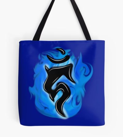 A Blue Flaming Exorcist Tote Bag