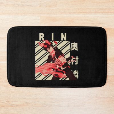 Rin Angry Blue Adventure Exorcist Anime Vintage Design Bath Mat