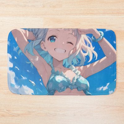 Shiemi Moriyama Blue Exorcist Resolute Commander Misato Katsuragi Leads Charge Evangelion Anime Bath Mat