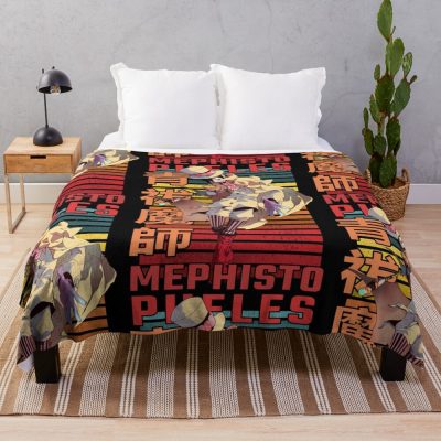 Mephisto Pheles Blue Exorcist Retro Anime Design Throw Blanket