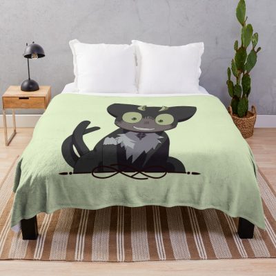 Kuro Kawaii Black Cat Throw Blanket
