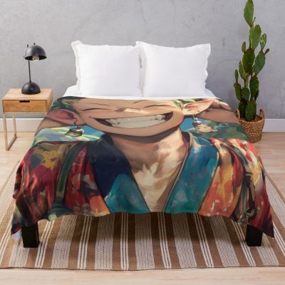 Amaimon Blue Exorcist Happy Elf Boy Colorful Kimono Anime Style Throw Blanket