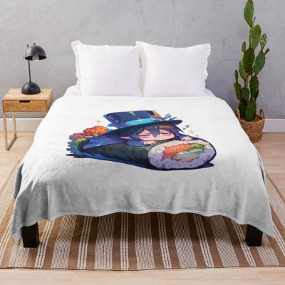 Chibi Maki Sushi Mephisto Pheles Blue Exorcist Kawaii Throw Blanket