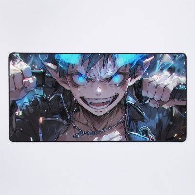 Rin Okumura Blue Exorcist Anime Demon Blue Flames Intense Power Mouse Pad