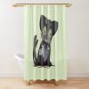 Kuro Kawaii Black Cat Shower Curtain