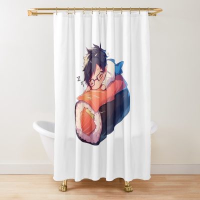 Chibi Kawaii Yukio Okumura Blue Exorcist Sushi Tranquility Shower Curtain