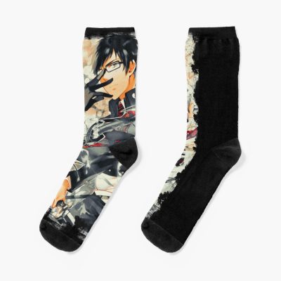 Best Friend Rin And Yukio Blue Action Anime Exorcist Vintage Cover Socks