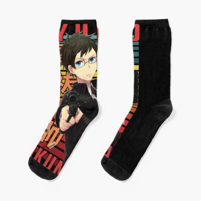 Yukio Head Shot Blue Fantasy Anime Exorcist Design Socks