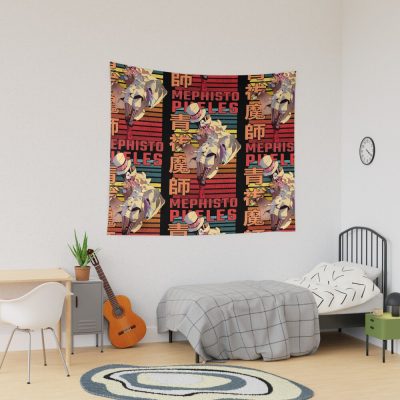 Mephisto Pheles Blue Exorcist Retro Anime Design Tapestry