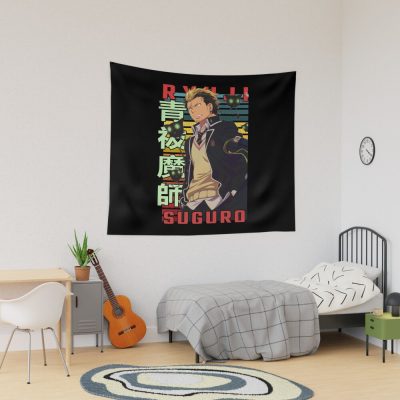 Ryuji Suguro Blue Fantasy Anime Exorcist Design Tapestry